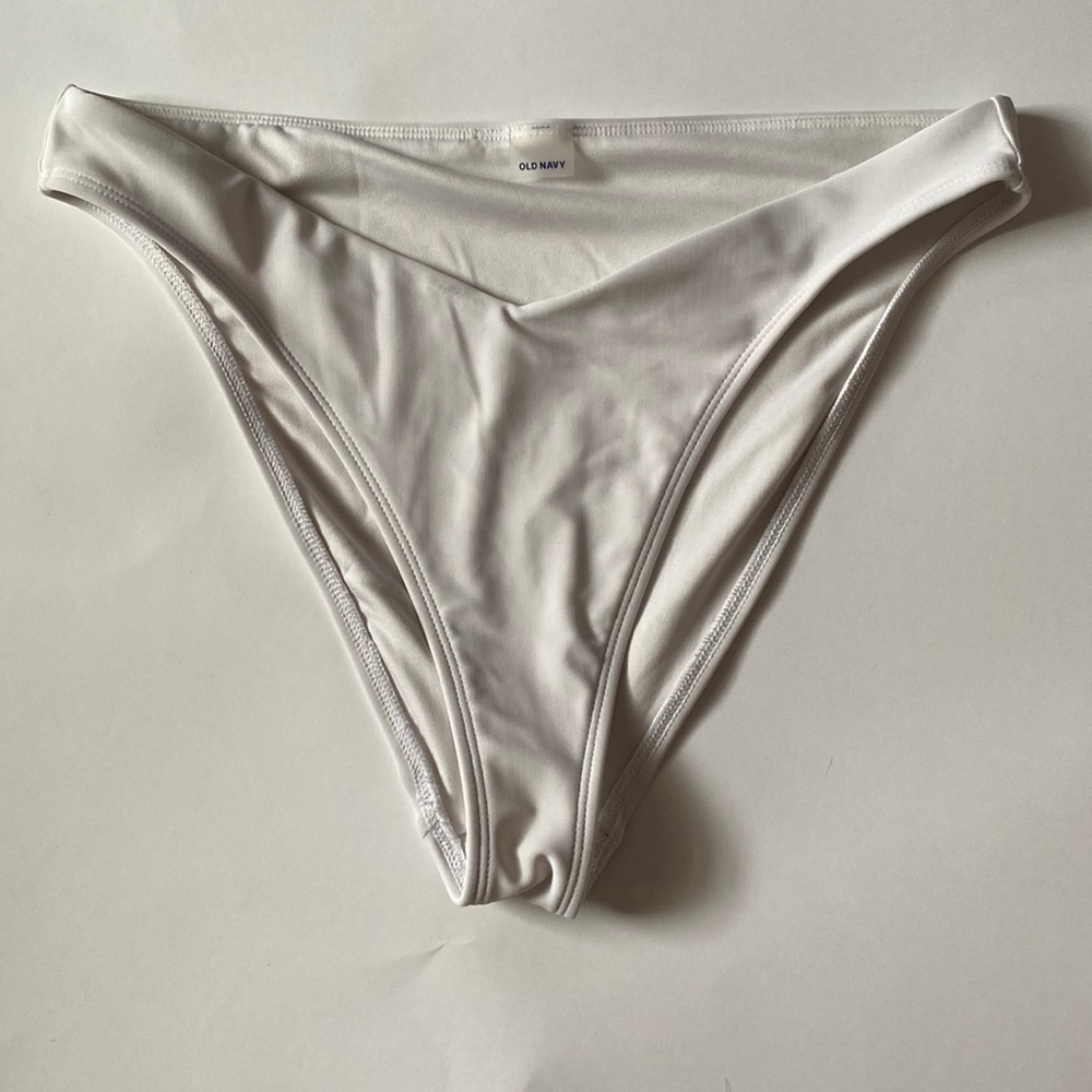 White bikini bottoms